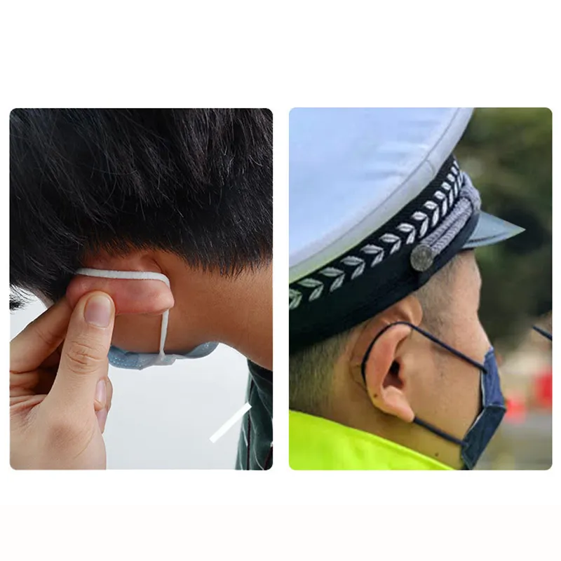 Long Strap Ear Saver Protecter Silicone TPE Material Soft Ear Hook Masked Extender Strap
