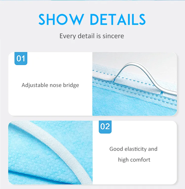 Manufacturer 3 Ply Earloop Face Mask Disposable Face Mask