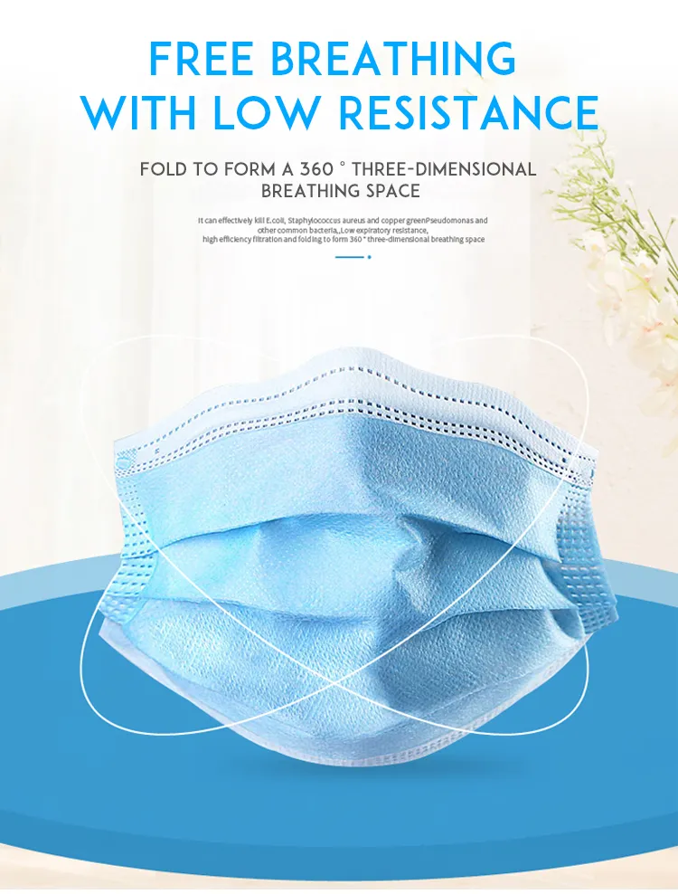 Manufacturer 3 Ply Earloop Face Mask Disposable Face Mask