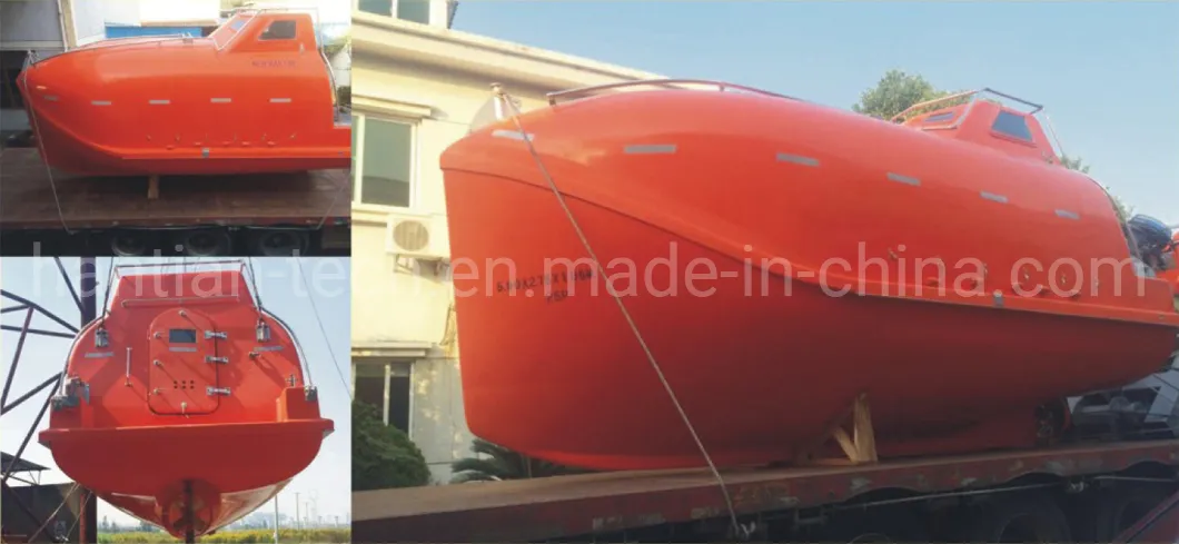 Marine Rescue Equipment Fiberglass Rigid Totally Enclosed Freefall Solas Marine Life Boat