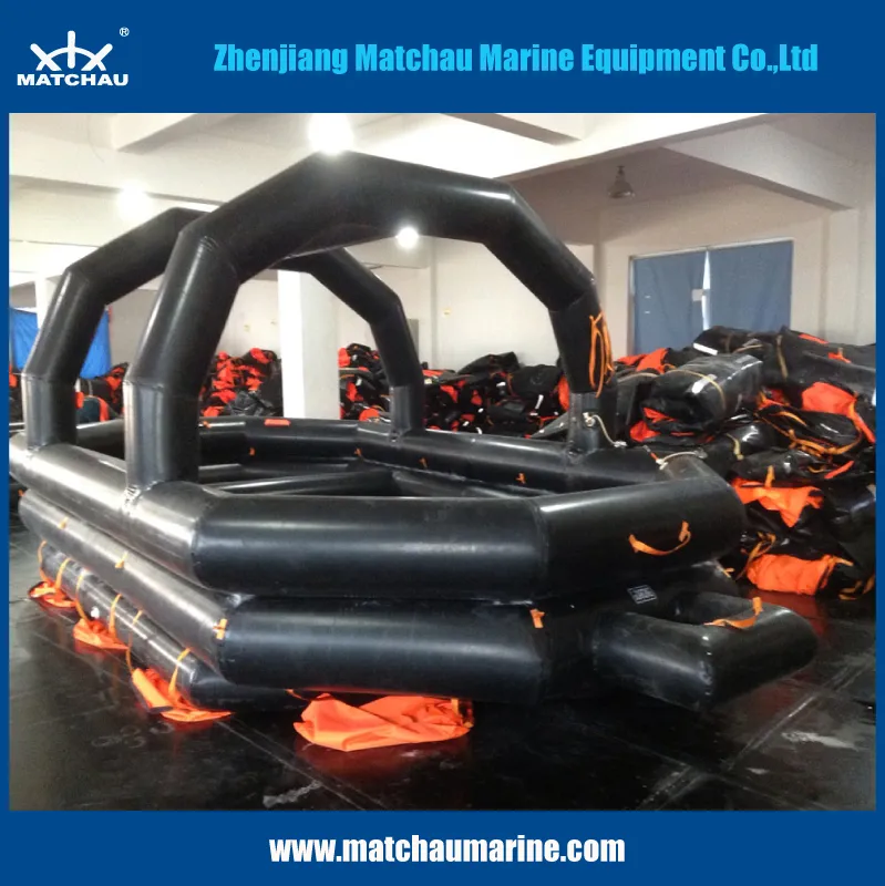 Marine Throw Overboard Inflatable Liferaft for Lifesaving