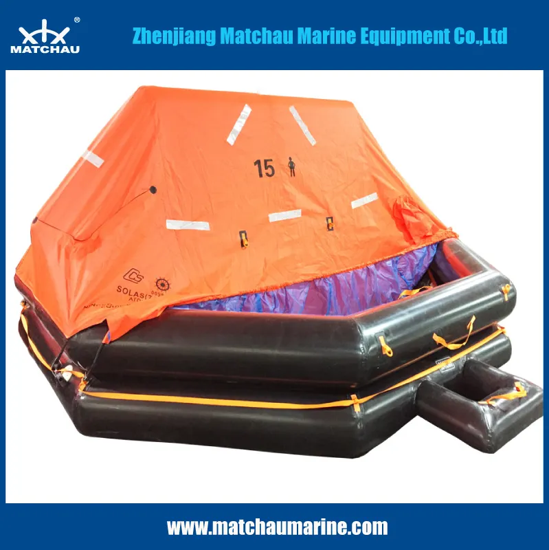 Marine Throw Overboard Inflatable Liferaft for Lifesaving