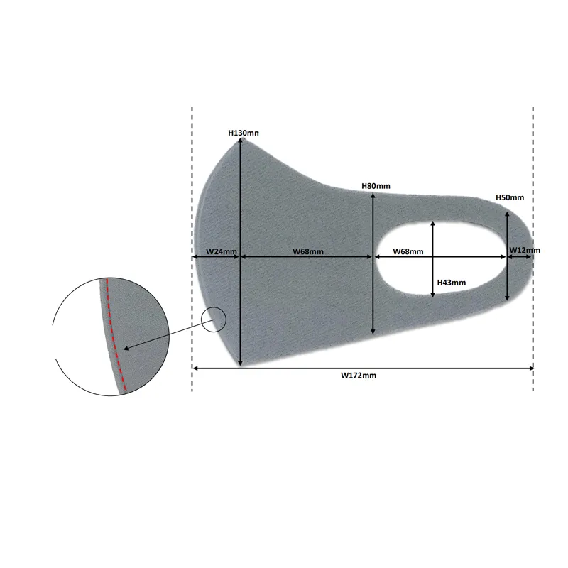 Mouth Mask Reusable Mask Washable Ice Silk Cotton Face Mask for Adult Reusable Mascarillas