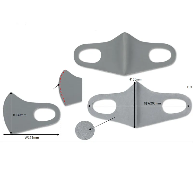 Mouth Mask Reusable Mask Washable Ice Silk Cotton Face Mask for Adult Reusable Mascarillas