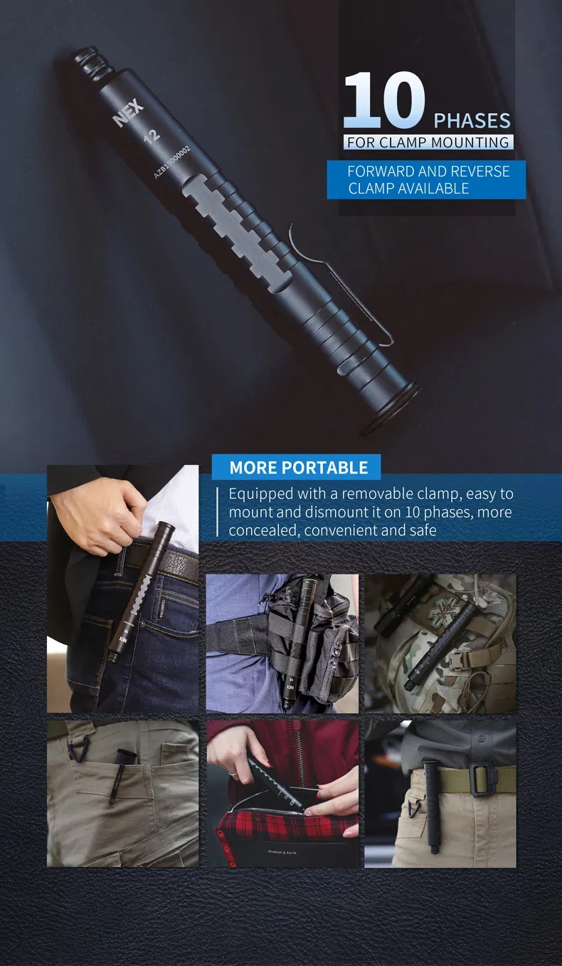 Nex Walker N16 Self Defence Baton Steel with Glass Breaker Tip EDC Baton