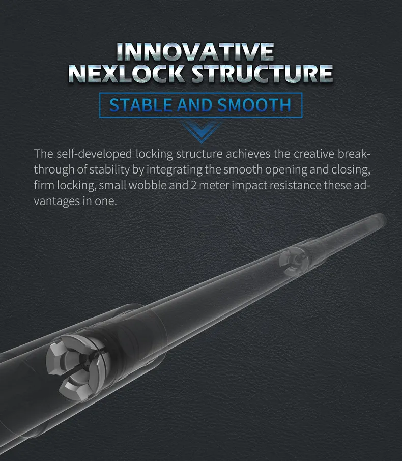 Nex Walker N16 Self Defence Baton Steel with Glass Breaker Tip EDC Baton