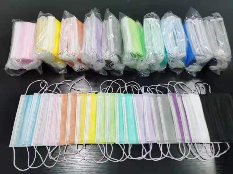 Non Woven Farbic 3ply Earloop / Tie on Face Mask in Blue Bfe More Than 95%