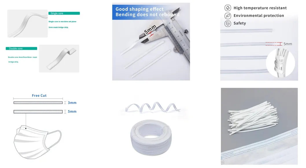 Nose Bridge Wire Band Manufacturer Full Plastic Nose Wire Strips