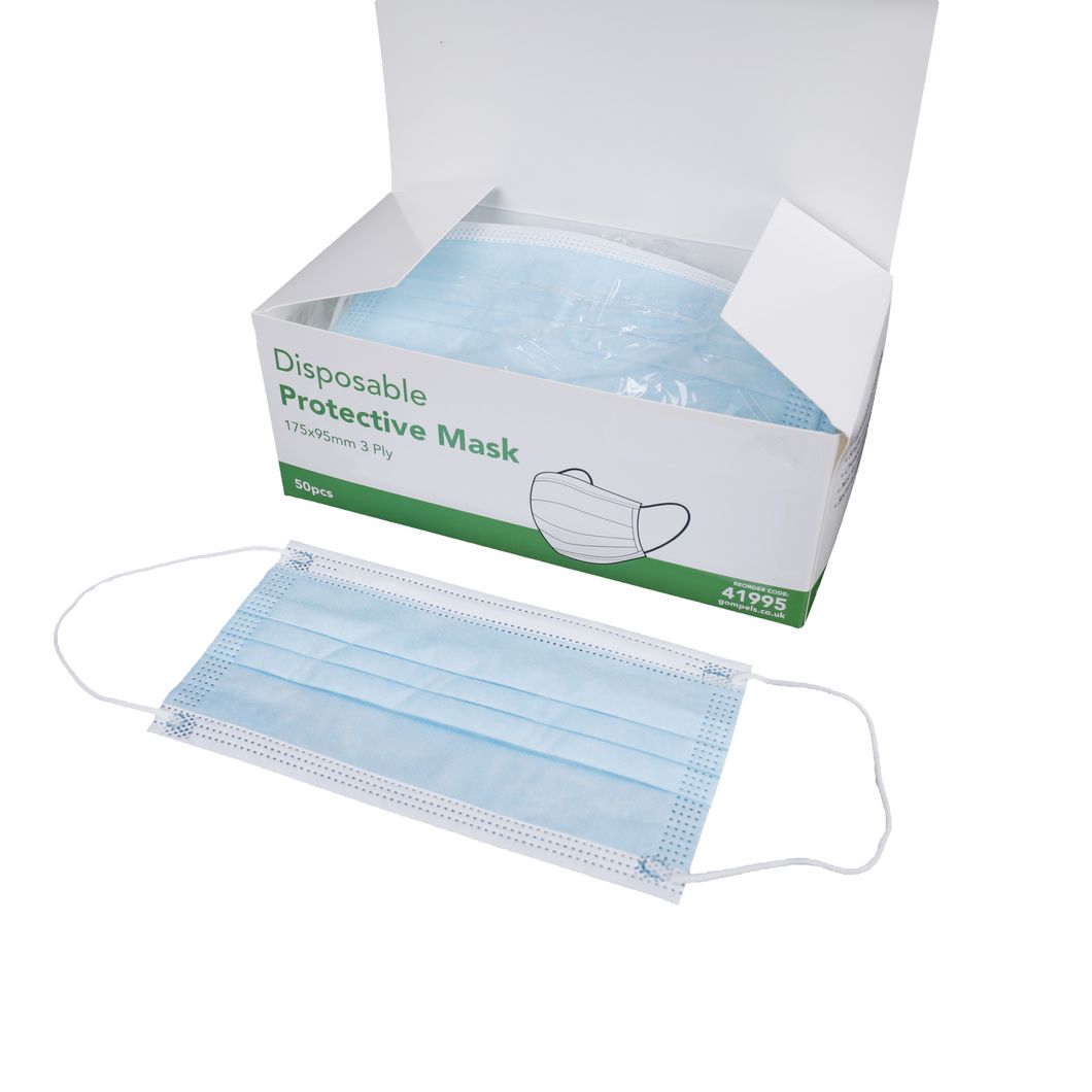 OEM 3ply High Quality Disposable PP Nonwoven Breathable Protective Face Dusk Mask