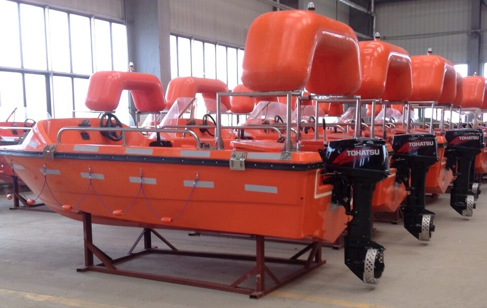 Open Type FRP Marine Lifesaving Rescue Boat and Davit