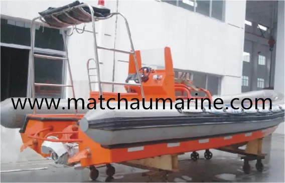 Open Type FRP Marine Lifesaving Rescue Boat and Davit