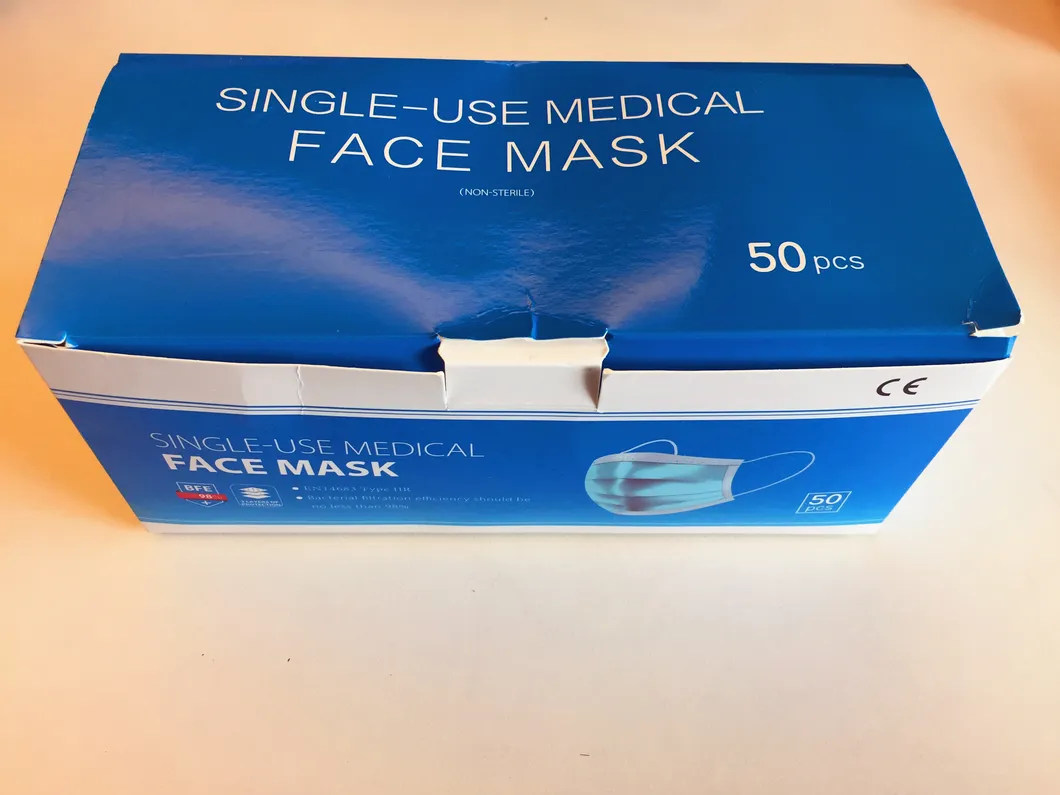 P AA 0469-2010 Tipo Iir Super Macio PP 3ply Pacote De Medic Descartavel Preco Da Mascara Facial Cirurgica Medica