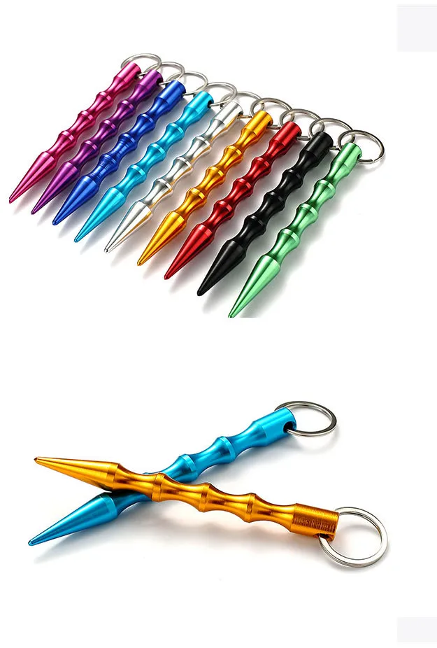 Pencil Shape Black Kubaton Keychain for Self Defense Guards