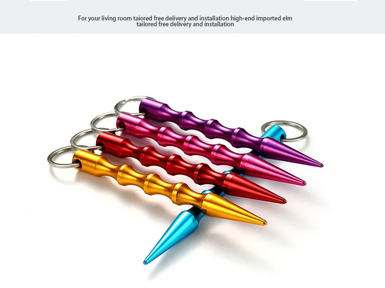Pencil Shape Black Kubaton Keychain for Self Defense Guards