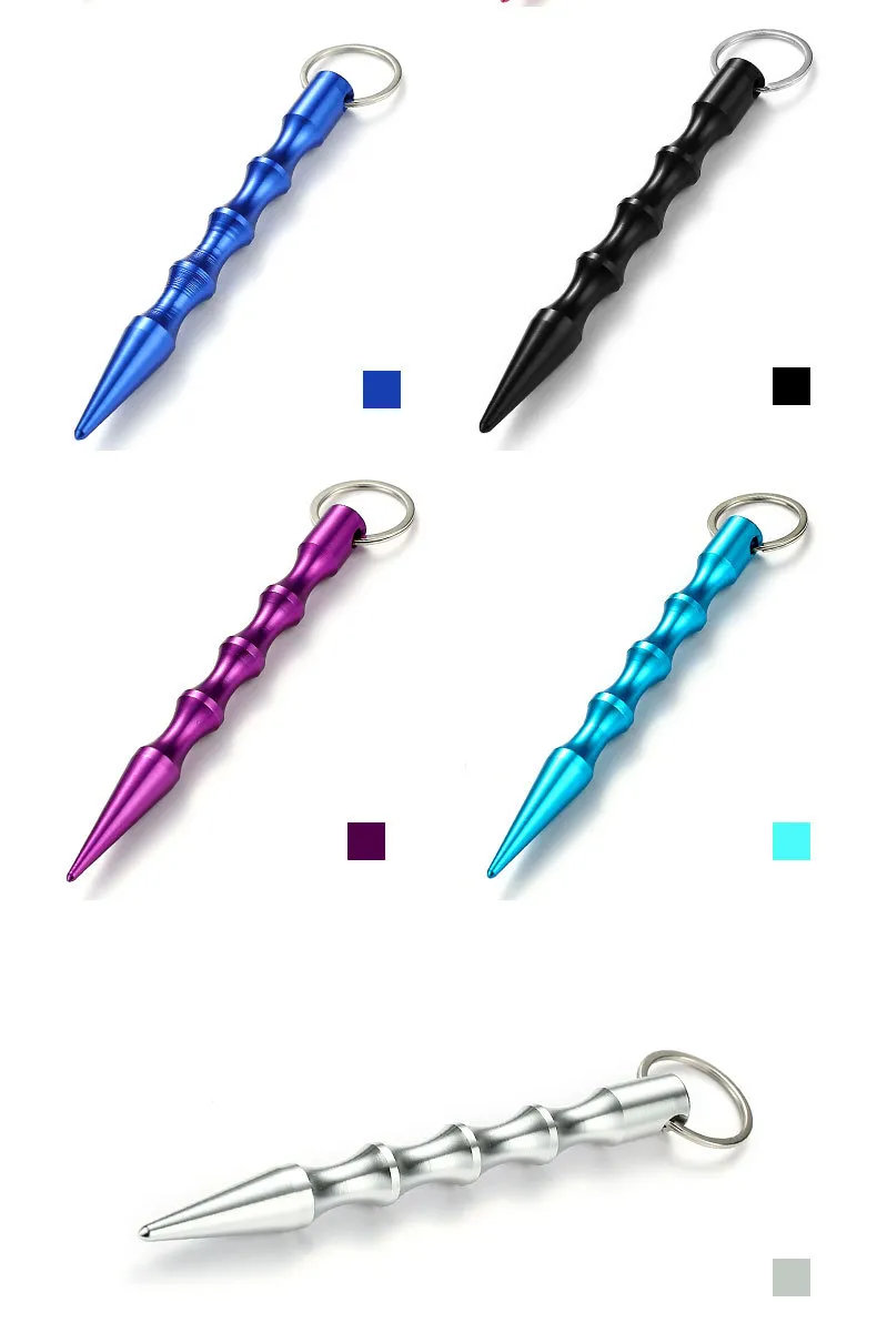 Pencil Shape Black Kubaton Keychain for Self Defense Guards