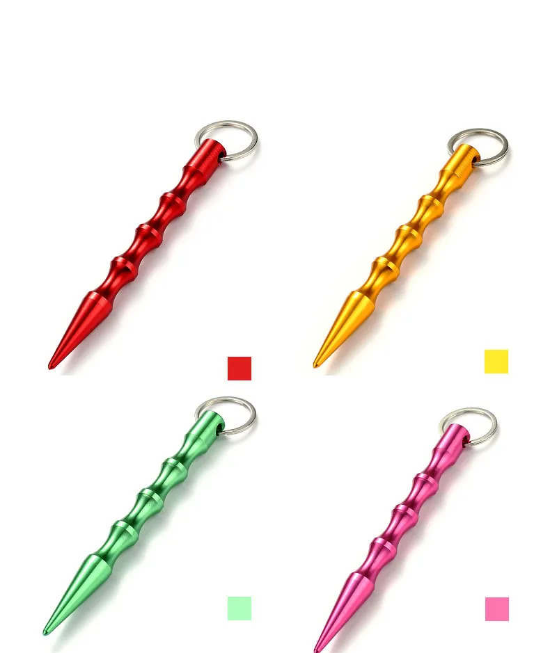 Pencil Shape Black Kubaton Keychain for Self Defense Guards