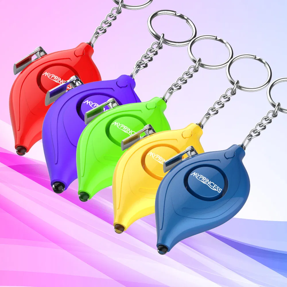Personal Alarm Portable Self Defense Emergency Alarm for Women Elerdy Runner Girl Kids Custom Safety Rechargeable Alarm USB Type-C Anti Attack Alarm Keychain