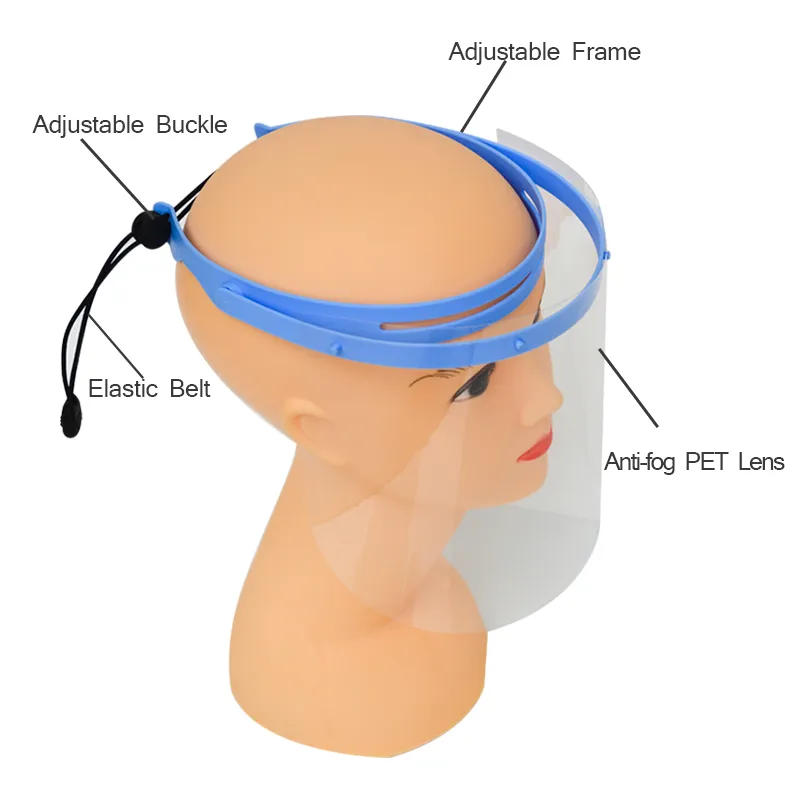 PETG Winter New Hot Sale Transparent Adjustable Face Shield Plastic