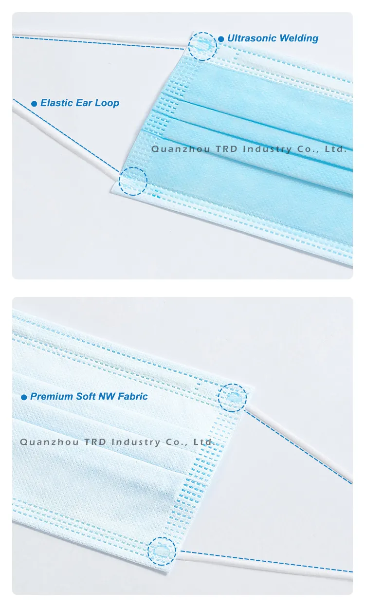 Pink Color Factory Price Disposable 3ply Face Mask Stock in Bulk