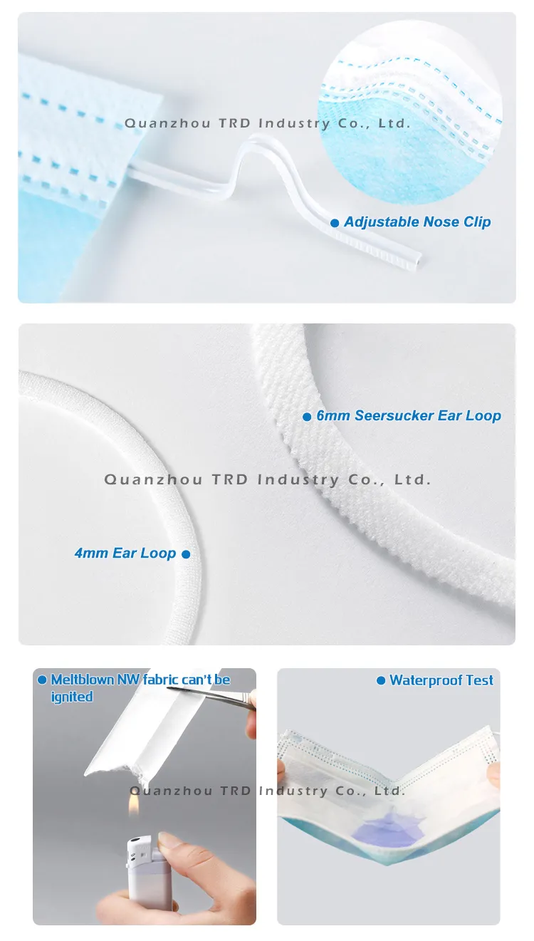 Pink Color Factory Price Disposable 3ply Face Mask Stock in Bulk