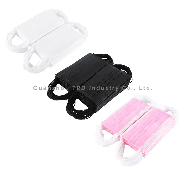 Pink Color Factory Price Disposable 3ply Face Mask Stock in Bulk
