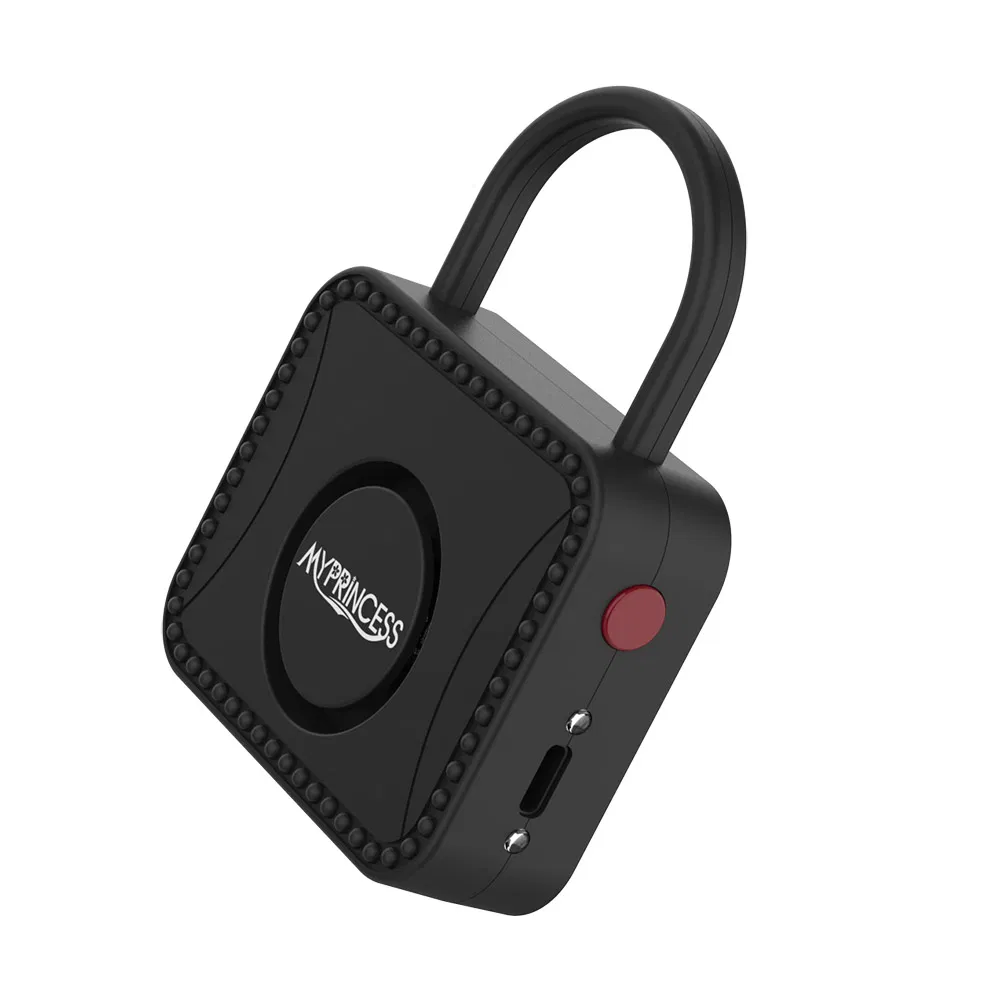 Portable Personal Alarm Type-C Rechargeable Locks Shaped MP-A07