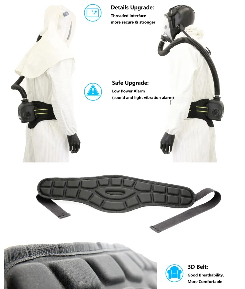 Powered Air-Purifying Respirator with a Belt-Pack Filter-Blower That Feeds Air to The Elastomeric Mask