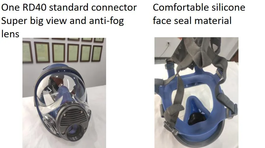 PPE Factory Sale Full Face Silicone Universal Filter Connector Gas Mask Cbrn
