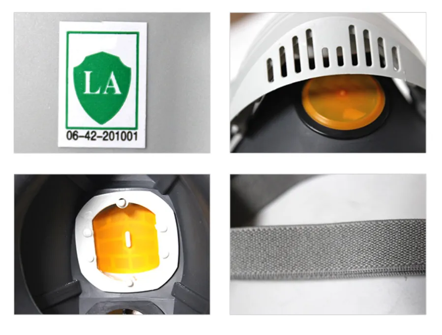 PPE-Plus Rubber/ Silicone White Half Dust Mask Anti Gas