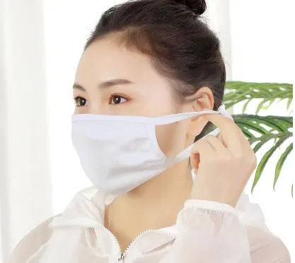 Printable Custom White Polyester Sublimation Blanks Printing Cute Face Mask