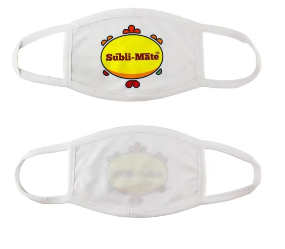 Printable Custom White Polyester Sublimation Blanks Printing Cute Face Mask