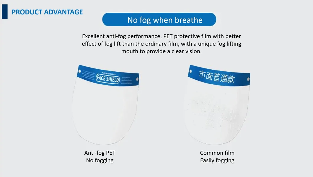 Protect Your Face Eye Mouth Anti-Fog  Prevention Protective Shield Reusable Eco Clear Pet with Certificates