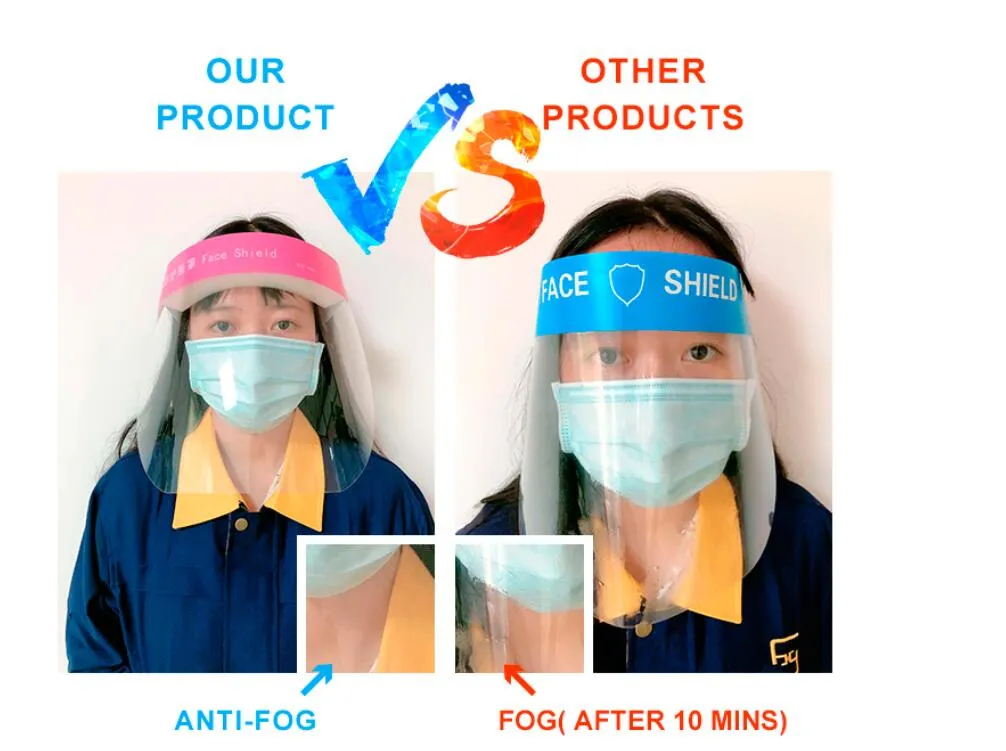 Protect Your Face Eye Mouth Anti-Fog  Prevention Protective Shield Reusable Eco Clear Pet with Certificates