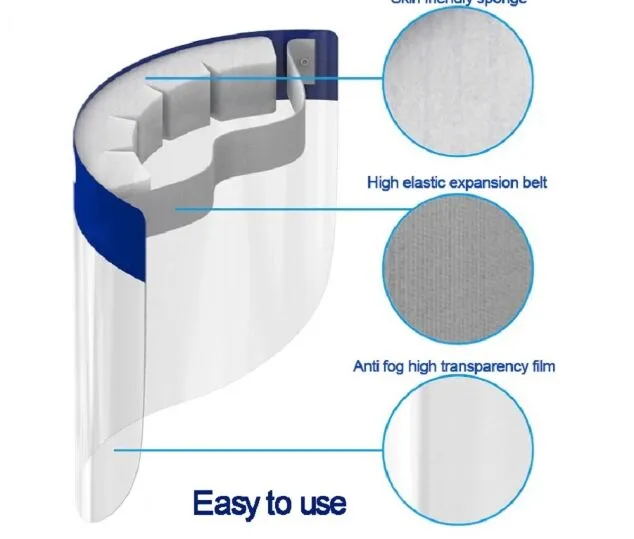 Protective Full Face Anti Virus/Fog/Splash Isolation Face Shield