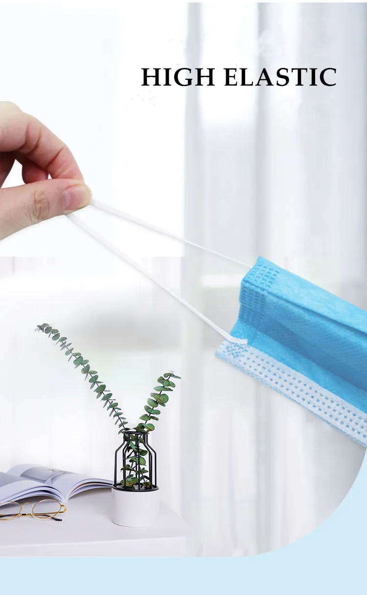 Protective Safety Inspection Oral Dental Non-Woven Three-Layer Dust Mask Disposable Masks for Children and Adults, with Earlobe Lace