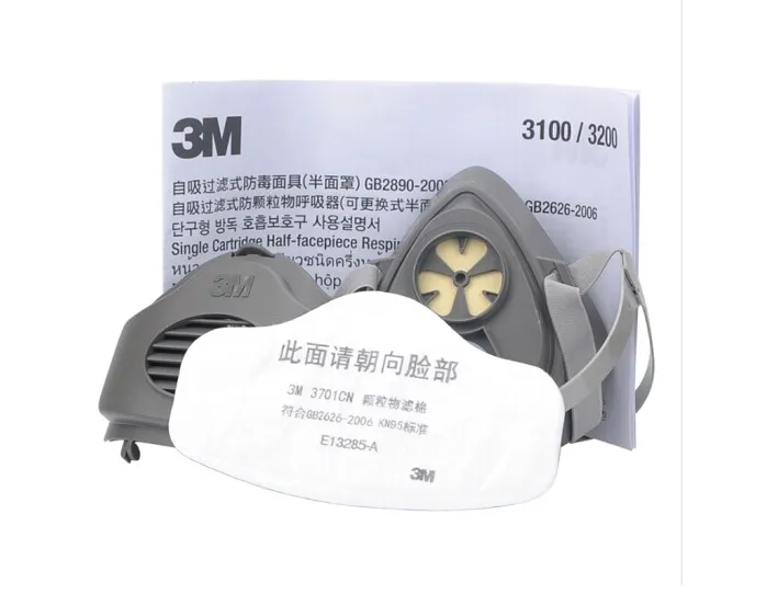 Reusable 3200/3100 Reusable Half Face Mask Respirator Anti-Dusty Industry Mask