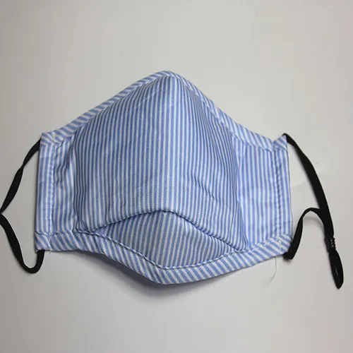 Reusable Cotton Face Mask with Filter, Adjustable Earloop Cotton Face Mask, Anti Pm2.5 Filter Cotton Face Mask, Anti Spray Stripes Cotton Face Mask
