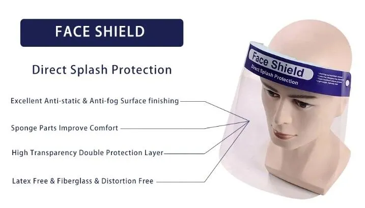 Reusable Protective Full Face Shield Anti Fog Safety Visor Eye Face Cover Protective Shields