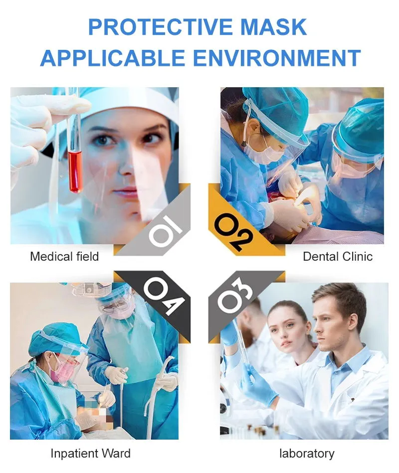 Reusable Protective Full Face Shield Anti Fog Safety Visor Eye Face Cover Protective Shields
