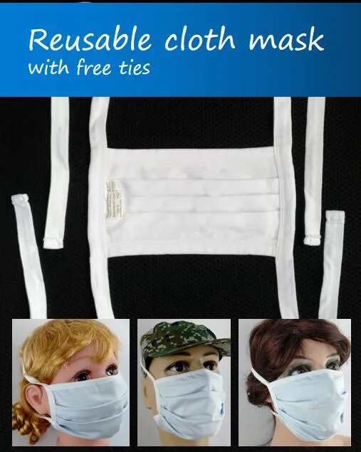 Reusable Washable Cloth Face Mask with Changeable Pm2.5 Filter Respirator Anti Dust Mouth Muffle Bacteria Proof Flu Mouth Muffle
