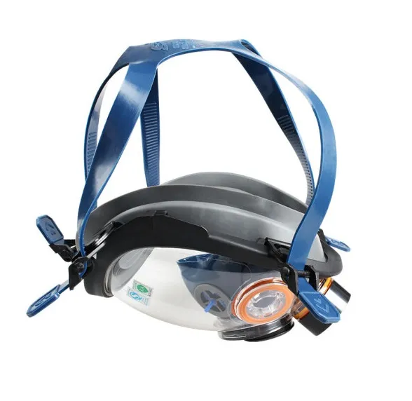 Reuse Gas Mask Anti Poison Gas Full Face Mask Silicone Spherical Gas Mask Large Field of View, Protect The Respiratory Tract Respirator Filter Box Cartridge