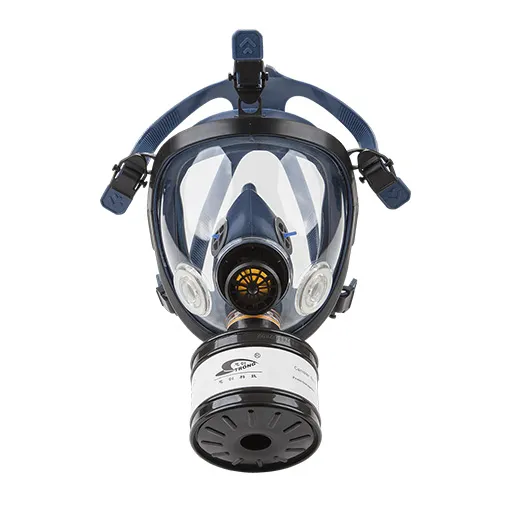 Reuse Gas Mask Anti Poison Gas Full Face Mask Silicone Spherical Gas Mask Large Field of View, Protect The Respiratory Tract Respirator Filter Box Cartridge