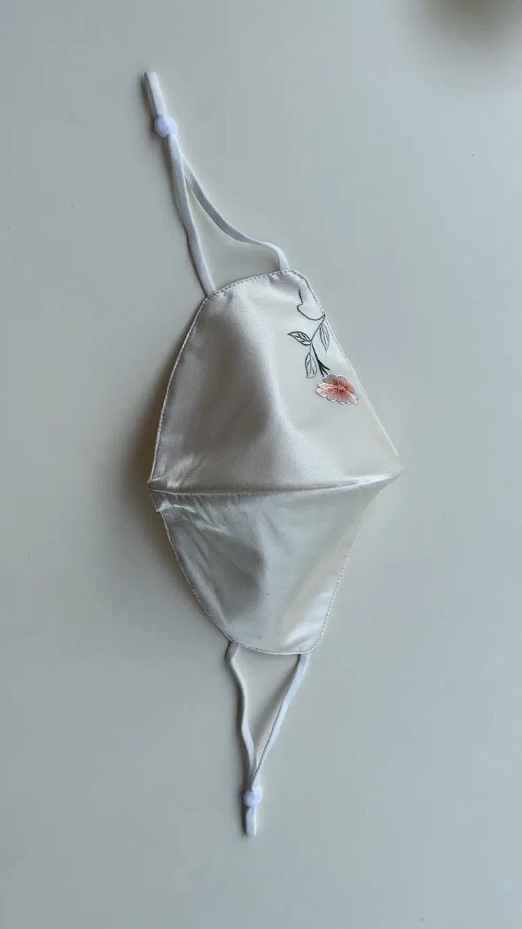 Satin Silk Face Masked Reusable Luxury Face Masked Breathable Washable with Filter Pocket Optional