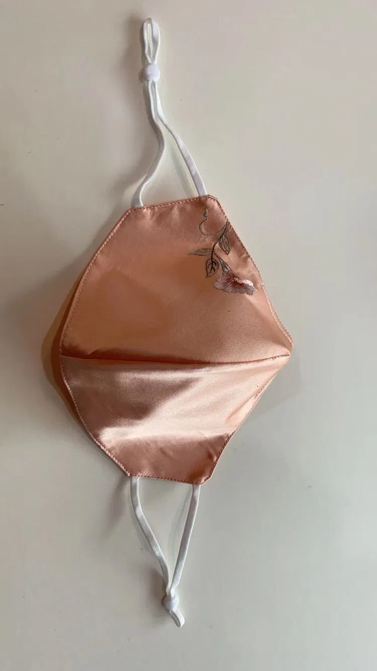 Satin Silk Face Masked Reusable Luxury Face Masked Breathable Washable with Filter Pocket Optional