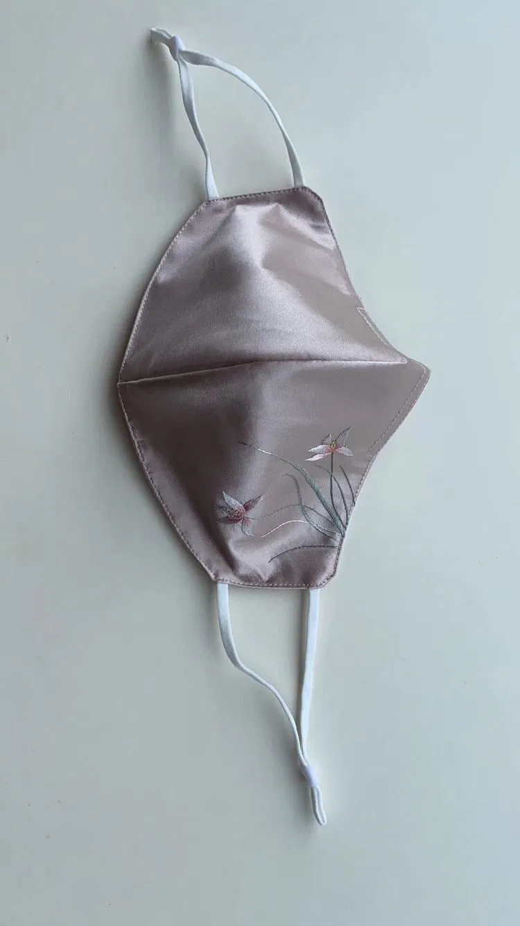 Satin Silk Face Masked Reusable Luxury Face Masked Breathable Washable with Filter Pocket Optional