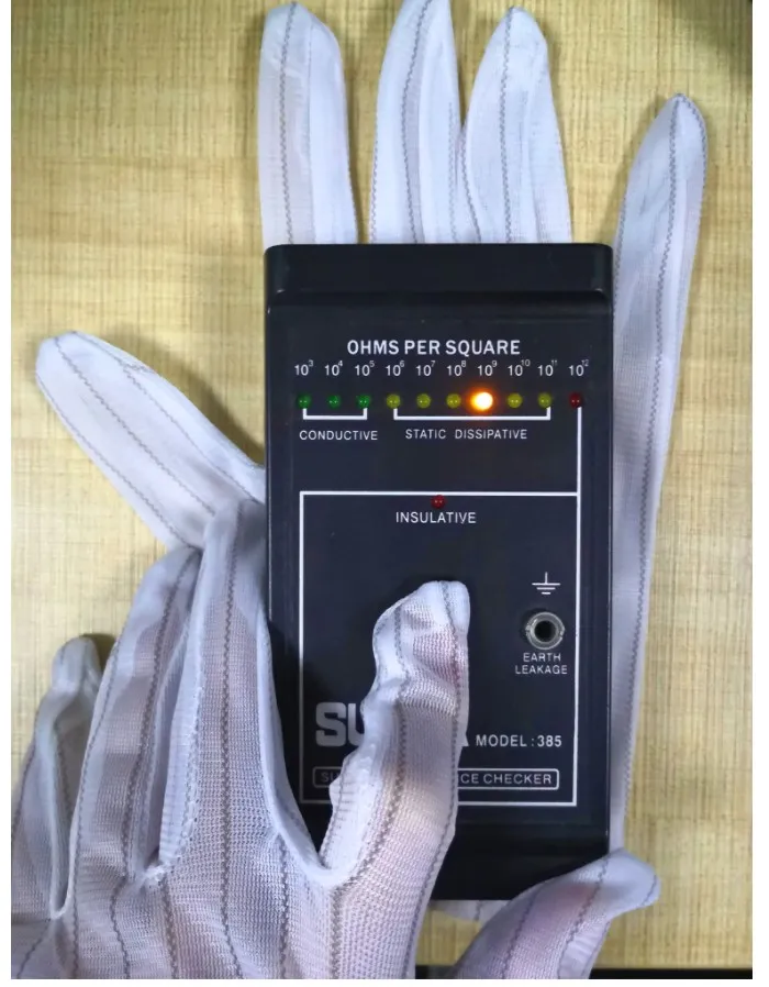 SD Anti-Slip Anti-Static PVC Dotted Glove Lint Free
