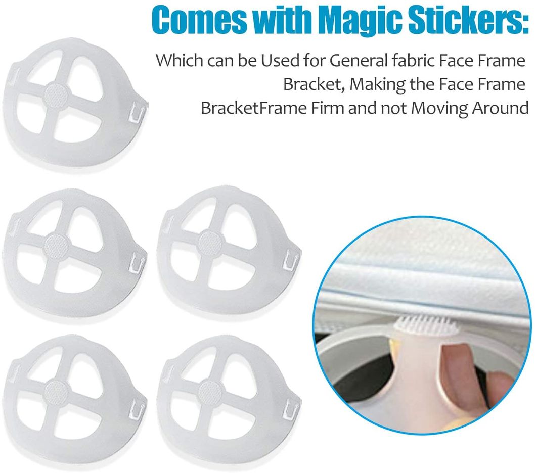 Silicone White 3D Face Mask Bracket Breathe Cup Silicone for More Breathing Space