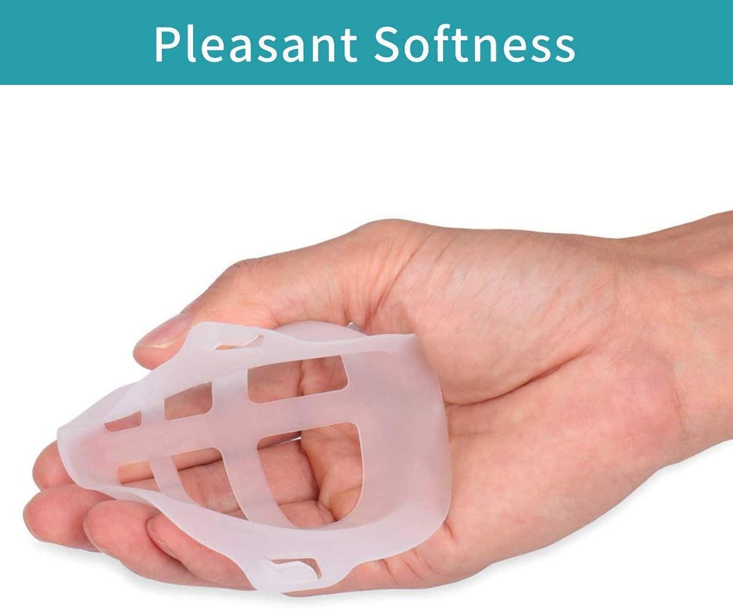 Silicone White 3D Face Mask Bracket Breathe Cup Silicone for More Breathing Space