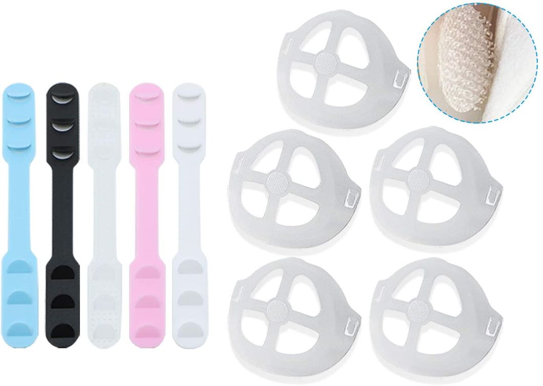 Silicone White 3D Face Mask Bracket Breathe Cup Silicone for More Breathing Space