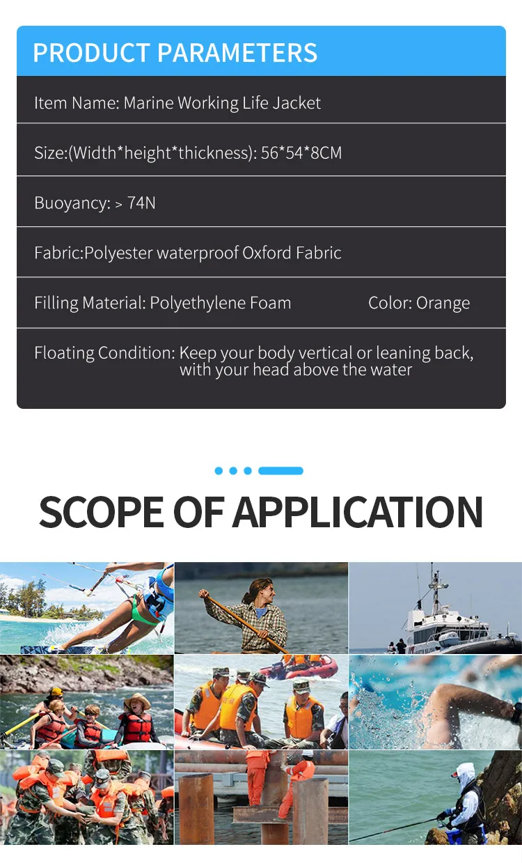 Solas Fashionable Appearance Waterproof Marine Working Life Jacket for Sale